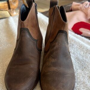 Naot Two-Tone Brown Heeled Boots